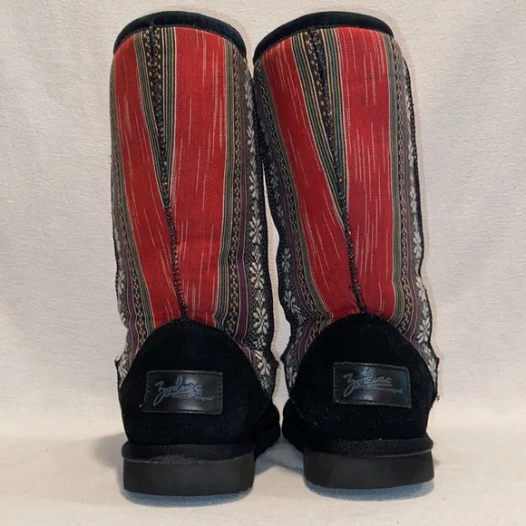 Zodiac women’s black with boho leather design boots size 8 - Picture 2 of 9